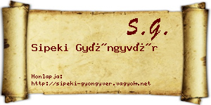 Sipeki Gyöngyvér névjegykártya